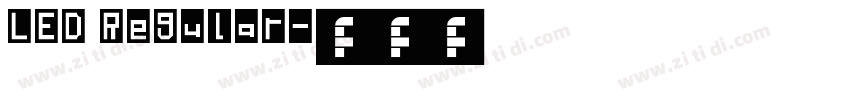 LED Regular字体转换